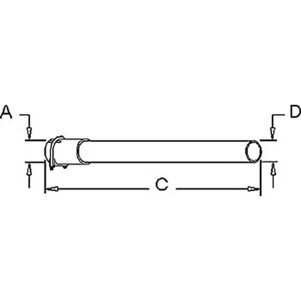 New Tailpipe Fits Ford Tractor  501 1.5" I.D. 1.5" O.D. 37" Long